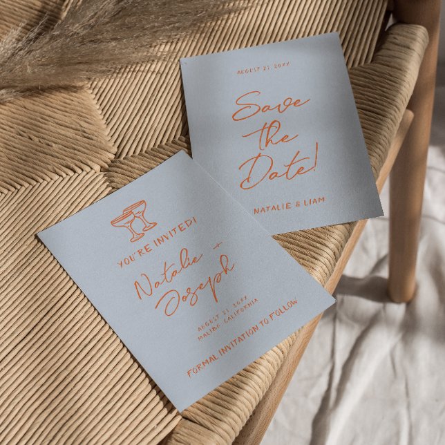 Reserve A Data Casamento Retroativo Moderno Desenhado à Mão Brilh (Criador carregado)