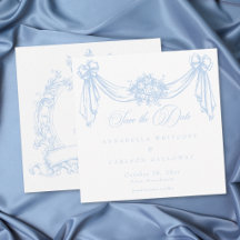 Casamento Rococó Azul Francês Vintage Elegante