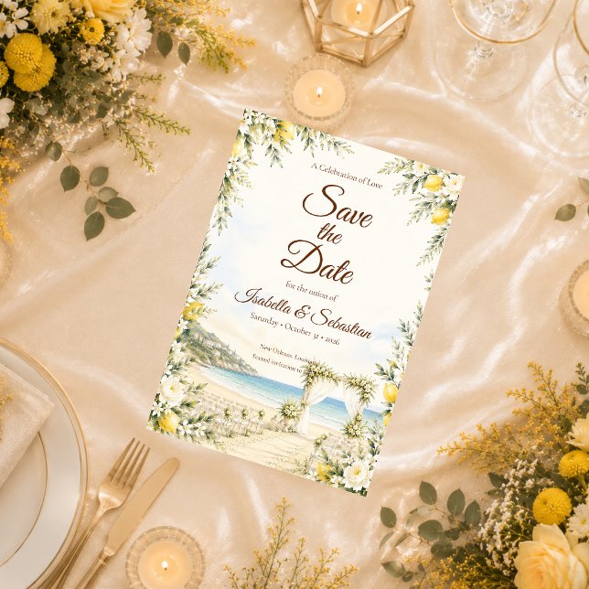 Reserve A Data Casamento Romântico à Beira-Mar (Criador carregado)