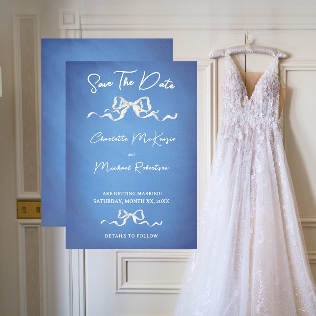 Reserve A Data Casamento Romântico com Fita Elegante (legant Romantic Ribbon Wedding Save The Date)