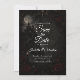 Reserve A Data Casamento Romântico com Luar Gótico Encantado