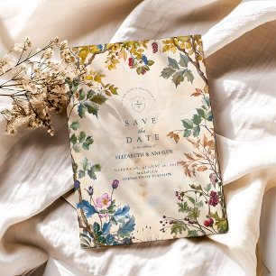 Reserve A Data Casamento Romântico de Folhagem de Woodland