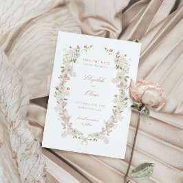 Reserve A Data Casamento Romântico de Frame de Vintagem de Blush