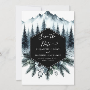Reserve A Data Casamento Romântico de Montanha Elegante