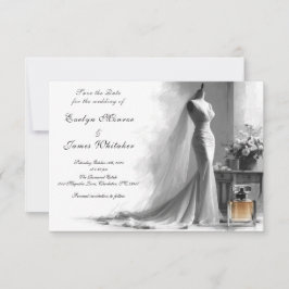 Reserve A Data Casamento Romântico de noivado da Vintage Salve a