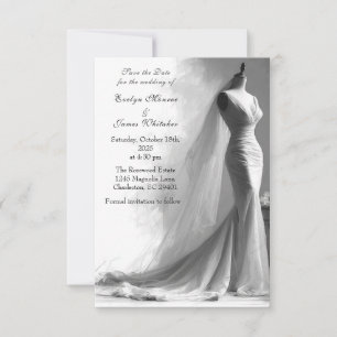 Reserve A Data Casamento Romântico de noivado da Vintage Salve a 