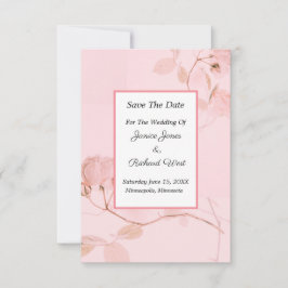 Reserve A Data Casamento Romântico de Rosa Rosa Mole