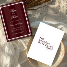 Casamento Romântico Elegante Vermelho Borgonha