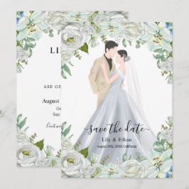 Reserve A Data Casamento Romântico em Aquarela