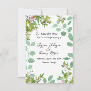 Reserve A Data Casamento Romântico Eucalyptus Summer Salva A Data