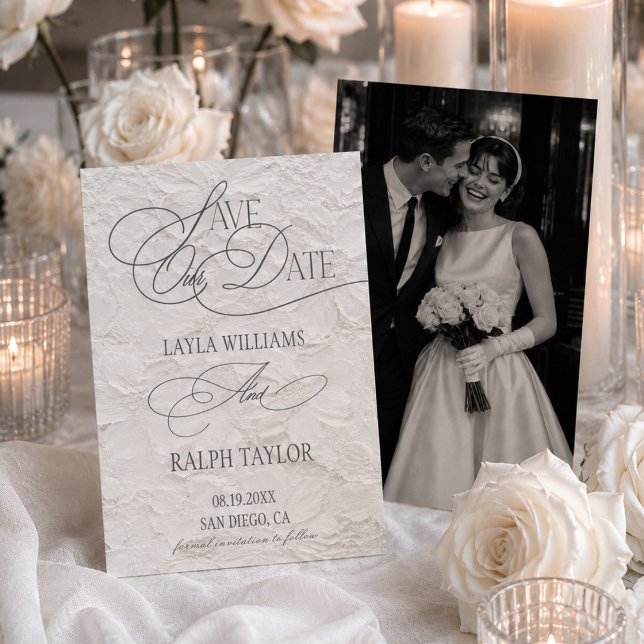 Reserve A Data Casamento Romântico Floral (Criador carregado)