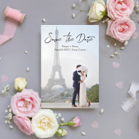 Casamento Romântico Moderno Paris França Casal Fot