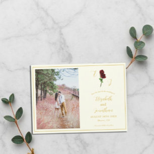 Reserve A Data Casamento Rosa Dourada de Marfim