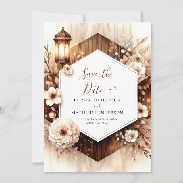 Reserve A Data Casamento Russo Clássico De Aquarela (Frente)