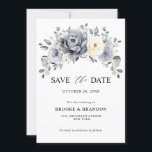 Reserve A Data Casamento Russo De Inverno Da Cinza De Prata De Iv<br><div class="desc">Elegante casamento no inverno floral Salve o cartão de data com cinzas elegantes,  marfim e buquê de flor de cor d'água prateada verde-arborizado. Entre em contato comigo para obter ajuda sobre a personalização ou se você precisar de outro produto com este design.</div>