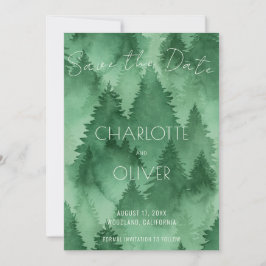 Reserve A Data Casamento Russo Moderno com Mistura de Aquarelas