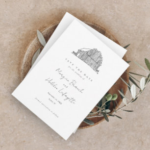 Reserve A Data Casamento Russo Negro e Branco do Barn Elegante