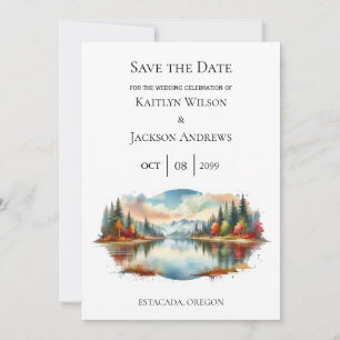 Reserve A Data Casamento Rustic Autumn Lakeside Forest
