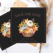 Casamento Rustic Black Autumn Fall Pumpkins