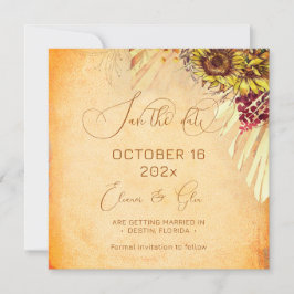 Reserve A Data Casamento Rustic Bohemian Sunflower
