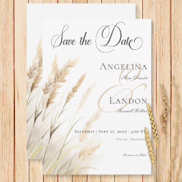 Reserve A Data Casamento Rustic Boho Seco Tan Grass