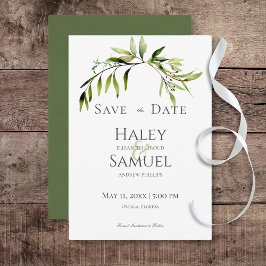 Reserve A Data Casamento Rustic Botanical Greenery Bough