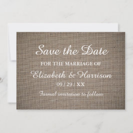 Reserve A Data Casamento Rustic Burlap