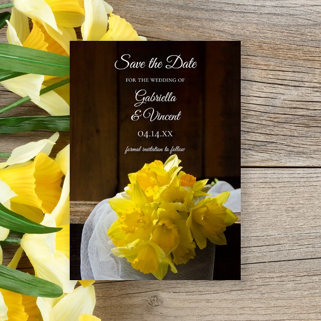 Reserve A Data Casamento Rustic Daffodils Primavera Barn Salve a  (Criador carregado)