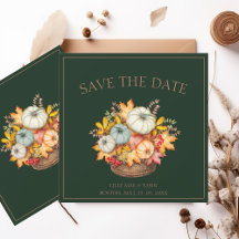 Casamento Rustic Emerald Green Autumn Fall Pumpkin
