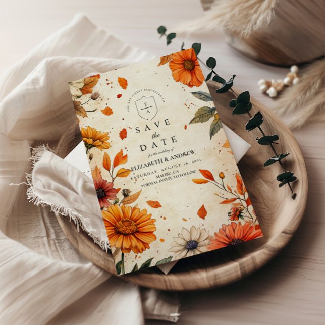 Reserve A Data Casamento Rustic Fall Flower (Criador carregado)