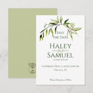 Reserve A Data Casamento Rustic Greenery Bough
