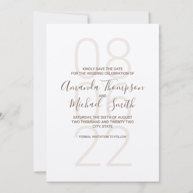 Reserve A Data Casamento Rustic Kraft Paper (Frente)