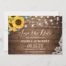 Reserve A Data Casamento Rustic Sunflower Eucalyptus String Light