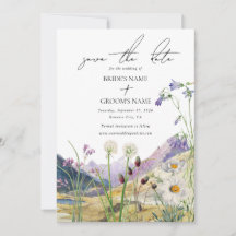 Casamento Rustic Watercolor Wildflower Mountain