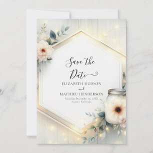 Reserve A Data Casamento Rustic Whimsical Mason Jar