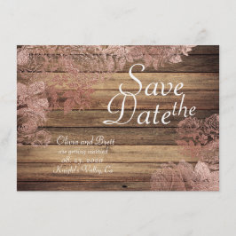 Reserve A Data Casamento Rústico Florido Save The Date com Renda