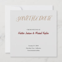 Casamento Salvar a Data Cinza Profissional Clássic