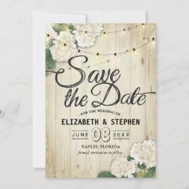 Reserve A Data Casamento Salvar A Data Hydrangea String Luz Madei