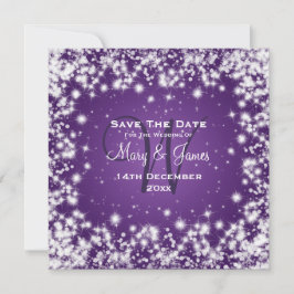 Reserve A Data Casamento Salvar A Data Inverno Roxo