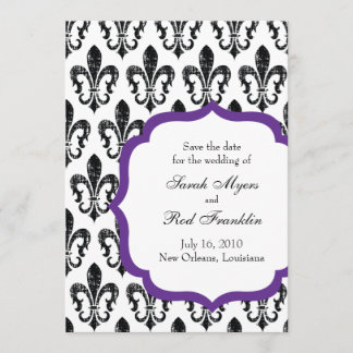 Reserve A Data Casamento Salvar a Data | Nova Orleans | Roxa