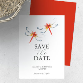 Reserve A Data Casamento Salve A Data Dragonfly Vermelha