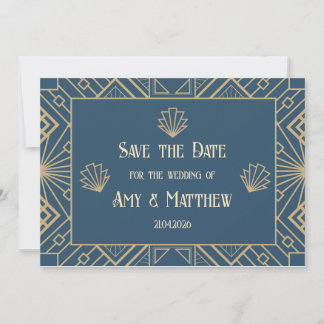 Reserve A Data Casamento Salve a data - estilo Art Deco Gatsby