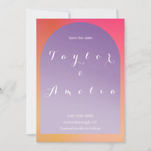 Reserve A Data Casamento Salve a Data Ombre Boho Arco