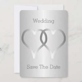 Reserve A Data Casamento Salve A Data Silver Hearts