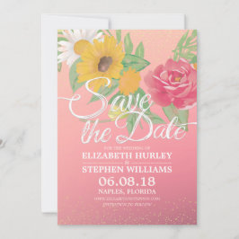 Reserve A Data Casamento Salve As Flores De Data Rosa Dourada