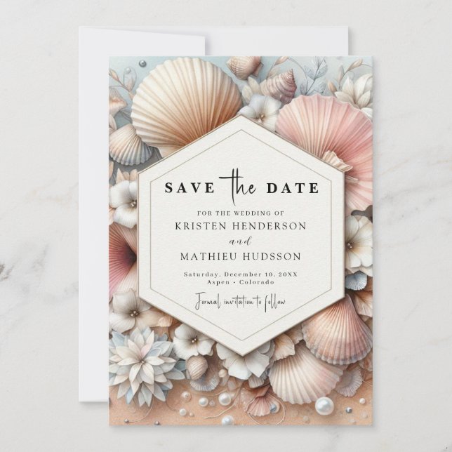 Reserve A Data Casamento Simple Boho Beach (Frente)