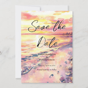 Reserve A Data Casamento Simple Summer Beach