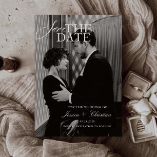 Reserve A Data Casamento Simples com Foto Estética de Dinheiro An