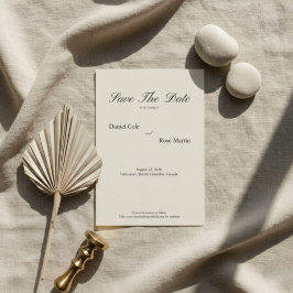 Reserve A Data Casamento Simples com Letra Minimal