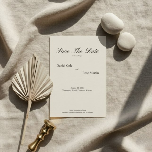 Reserve A Data Casamento Simples com Letra Minimal (Criador carregado)
